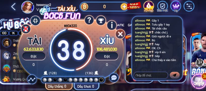 Tài xỉu Boc fun